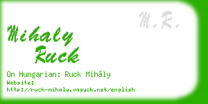 mihaly ruck business card
