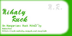 mihaly ruck business card